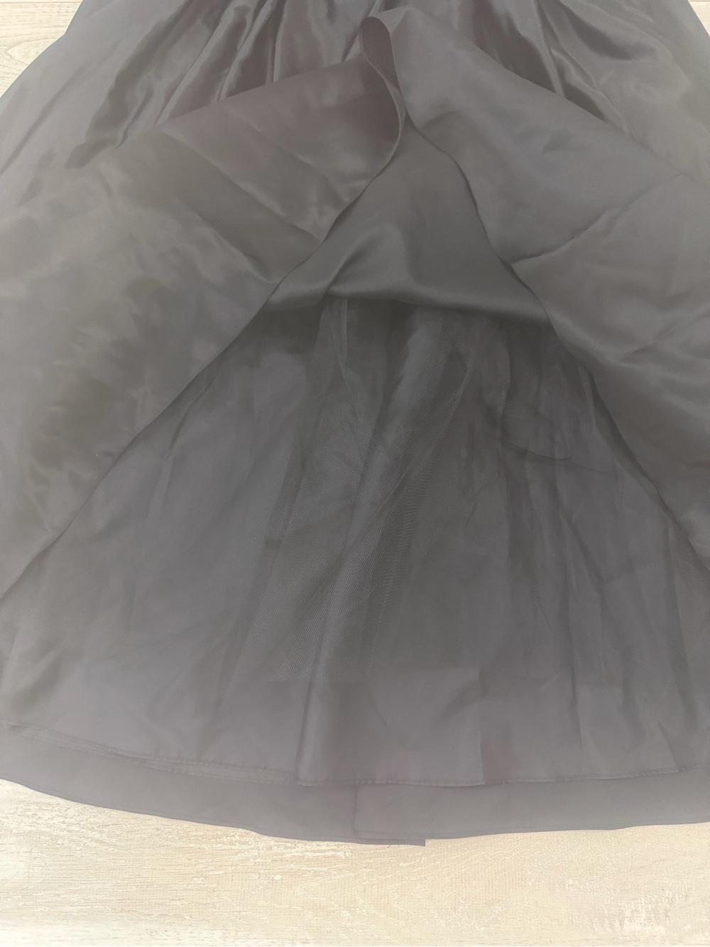 NWT Alex Evenings Black Satin Pleated Ballgown Maxi Skirt with Pockets - Size L - Picture 7 of 10